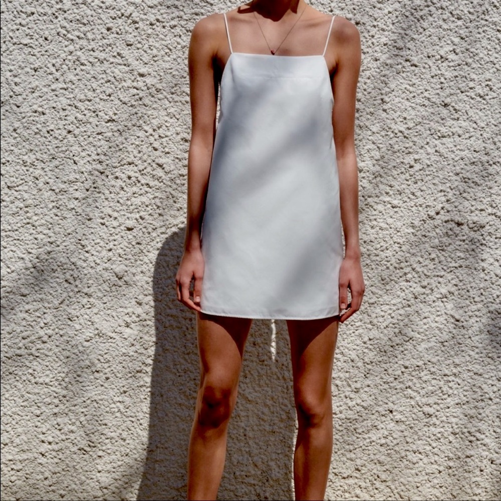 Zara Short Dress with Straps White